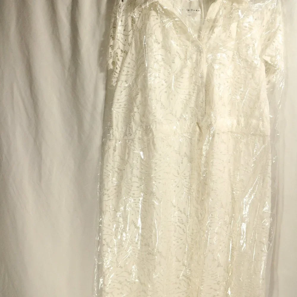 NWT TRINA TURK Lakeside Tie-Waist Midi Lace Dress Sz 14 - Picture 6 of 7